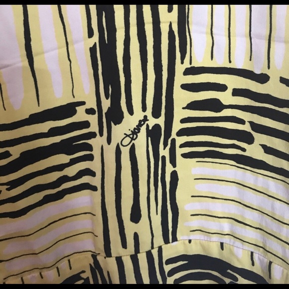 Diane Von Furstenburg Tank Top 8 Black Yellow - Picture 3 of 3